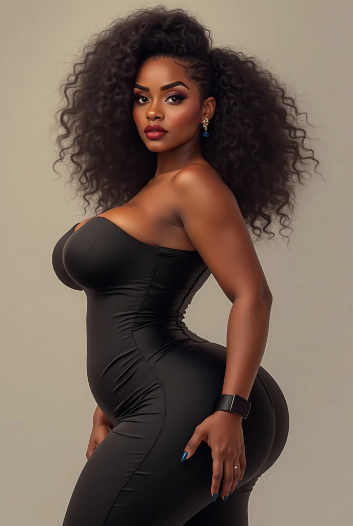 photorealism 
ultra High resolution cyber realistic full portrait of a powerful Dark chocolate brown skinned toned melanin bbw thick plus size 
, curvaceous woman long beautiful flowing hair exuding a findom persona exuding with an intense, hypnotic gazei Beautiful women&#39;s feet