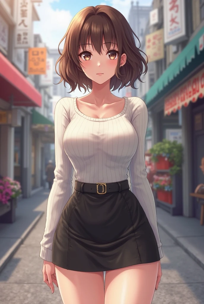 (masterpiece:1.2, Highest quality), (practical, photopractical:1.4), High quality illustrations, (Natural Side Light, Cinema Lighting), Surrealism, 
View your audience, 1 female, 40 years old, Perfect Face, Glowing Skin, 
(short hair, Straight hair), Brown eyes, Long eyelashes, (Large Breasts, Attractive thighs)
Beautiful Hair, Pretty face, Attention to detail, Beautiful body, Beautiful breasts, Beautiful thighs, Beautiful feet, Beautiful fingers, 
(Wear a police uniform and a short skirt),  
(Beautiful views), night, (street:1.2), walk, Sexy pose, (Cute Smile, Open your lips slightly)