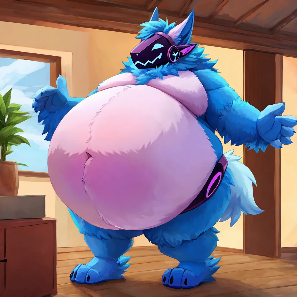 ((Solo)), 1boys, male, very largest, ((bara)), buff, extremely thickened overweight body, ((1500 pounds)), (((massive fluffy belly))), (((massive thighs, massive curves, massive pecs, massive biceps))), ((grey)) furred, hunky (((dragon))) with (((dragon horns))), (((dragon snout))), (((fluffy poofy tuft hair, matches with fur))), wearing (((briefs))), ((big bulge, detailed crotch, penis outline base, detailed genitalia, fur on crotch, biggest member, very detailed bulge, scrotum outline, hard)), standing, holding belly, bedroom, (((looking at viewer))), smile, blush, tail shown, ((nsfw))