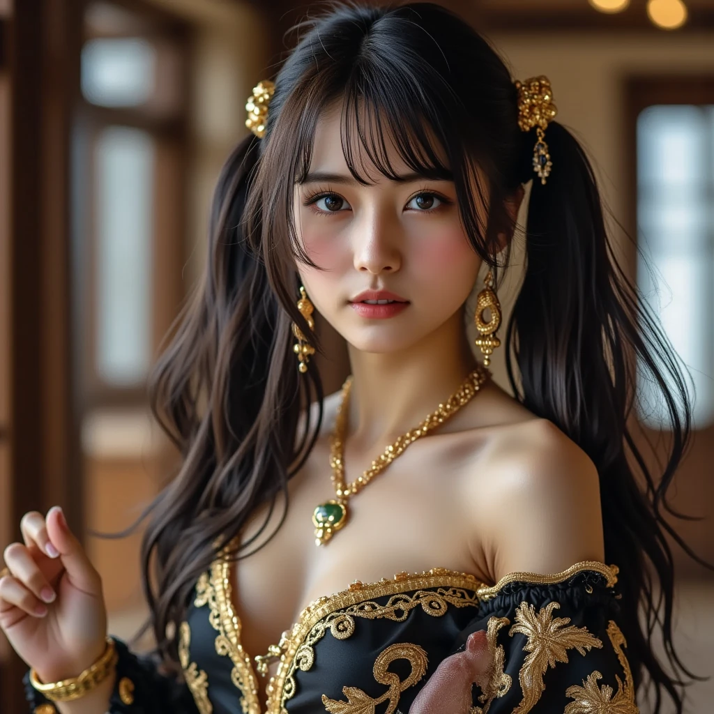 (masterpiece:1.3), (8k, Photorealistic, Raw photo, Best image quality: 1.4), Japanese 、Take a full-body photo，Wizard，fortune teller，Magic wand，Black costume，Put a hood on your head，Holding a crystal in his hand，Natural color lip，(Random Hairstyles:1.2)、Cleavage:1.2、Super detailed face、Attention to detail、double eyelid、Put your chest together、Sharp focus:1.2、Beautiful woman:1.4、Black Hair、highest quality、masterpiece、超A high resolution、(Photorealistic:1.4)、Highly detailed and professionally lit smile、