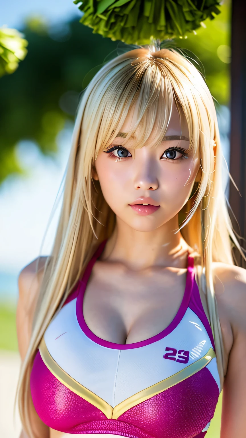 ultra realistic 8k cg, picture-perfect face, flawless, clean, masterpiece, professional artwork, 1girl, blonde hair, twintails, hair ribbon, red bikini, sawamura spencer eriri, beach, <lora:qqq-sawamura_spencer_eriri-v1:0.7>