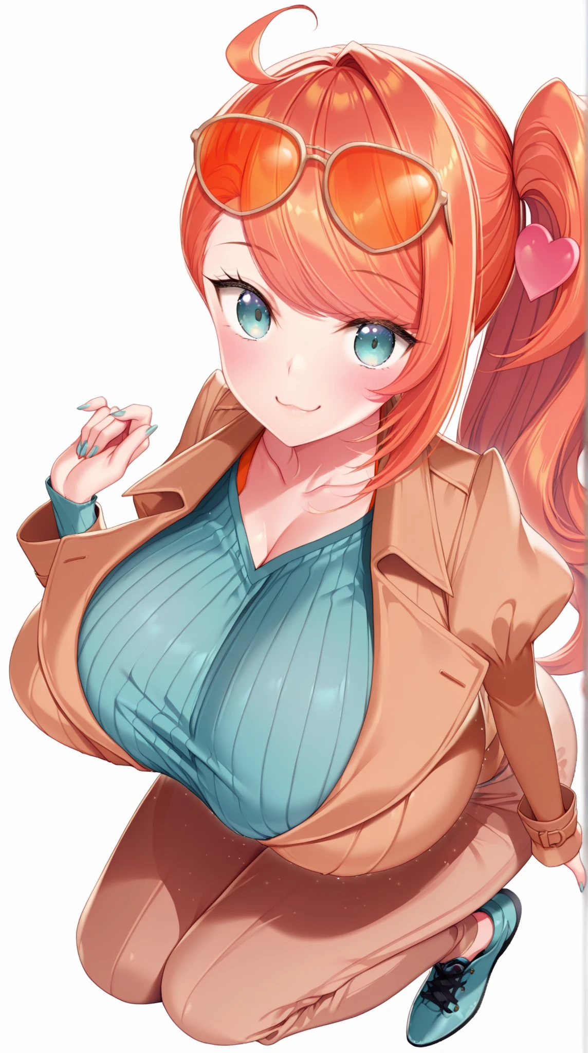 Cinematic lighting、(key light:Front diagonal 45 degrees, fill light、Backlight、shadow、blue and orange color palette), accurate human body、detailed person、Correct five-finger、RAW photo、 4K - ultra-vivid、highest quality, masterpiece, ultra high resolution, (reality: 1.4),
(((oil skin,sparkling skin、realistic skin texture、detailed beautiful skin、shiny skin、shiny skin)))、
upper body shot, camera angle is low, Depth of the bounds written, Focus on the center, fine eyes, perfect face and eyes、
Convenience store with many products lined up on the shelves、sexy standing pose、((big breasts))、detailed background、detailed writing person、convenience store clerk woman、milf、light blue striped shirt、big cleavage、