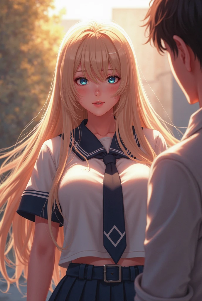 ((A girl and a man)),whole body、Dynamic pose, Dynamic Angle, Arrange Poses,Highest qualityの仕事,Show off your legs、Pretty face, Perfectly balanced face, School white shirt and black skirt, (School uniform), (School white shirt), Black short socks,uniform、School, In the classroom, whole bodyビュー), The girl is facing the opposite direction、((handsome man grabs the girl's butt)), ((the girl comes in front of the man)), He leans forward from the upper body.、They both end up together.、Erotic pose,Gothic Background, Dark fantastic scenery,Highest quality,Tabletop,8k,Ultimate detailed dark background, Best image quality、RAW Photos、Ultra-high resolution,Cropped shoulders, The overall look is very erotic., Model shoot, Round Breasts, Beautiful eyes with attention to detail、Very narrow eyes、Beautiful eyelashes、Very slim physique, Blushing、、Close your eyes、