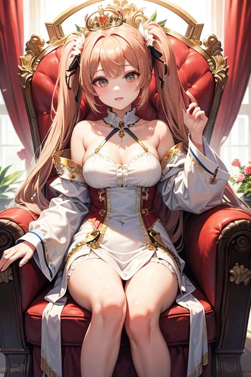 official art, masterpiece, sharp focueautiful gorgeous cute Korean woman:1.3), (beautiful cute korean:1.3), (beautiful and aesthetic:1.4), korean beauty, Delicate and beautiful hair and eyes and face, realistic, ultra detailed, beautiful girl, blue sky, glow white particle, (sidelighting:1.2), sun light, white cloud, detailed clouds, slender, Lovely very large breasts and very large hips,showing pink slip and lovely lips, (((shy and aroused, pink Star-shaped pupils, pink eyes)), (((Cuteness:1.7)), scenery, long straight hair, sexy facial expression, build (Livingroomscape:1.7), dynamic hair, blonde long straight hair, detailed hair, streaked hair, glow pink eyes, sitting elegant near rivers (shoulder strap+Ascot dress+red off shoulder blouse), white long socks, pale skin, epic scenery, hair ornament, Princess white gloves, appealing