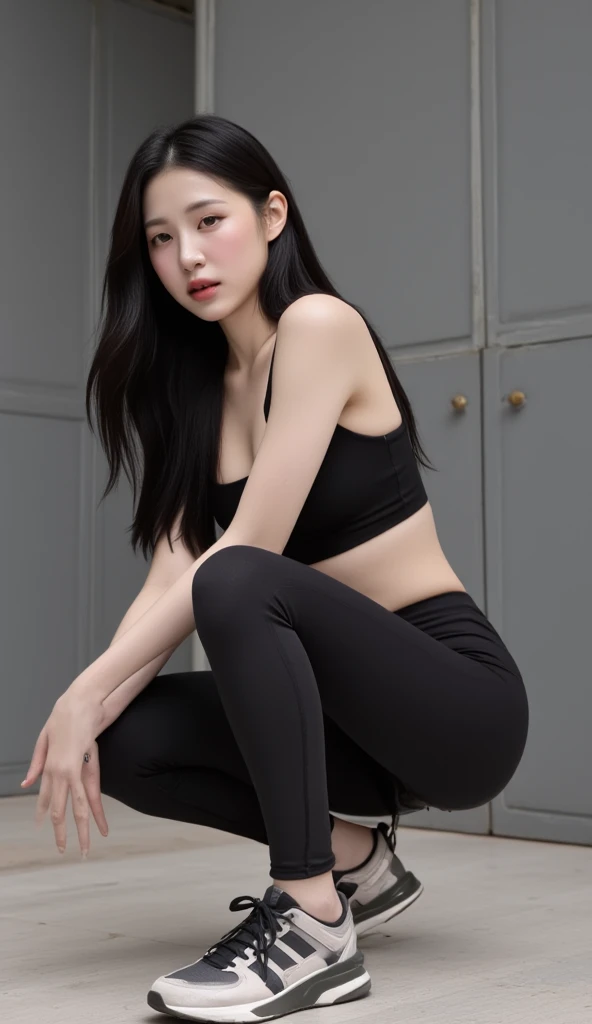 Tighten your legs,Ruddy complexion,Place your hands between your legs,extremely cute,prette,High ponytail