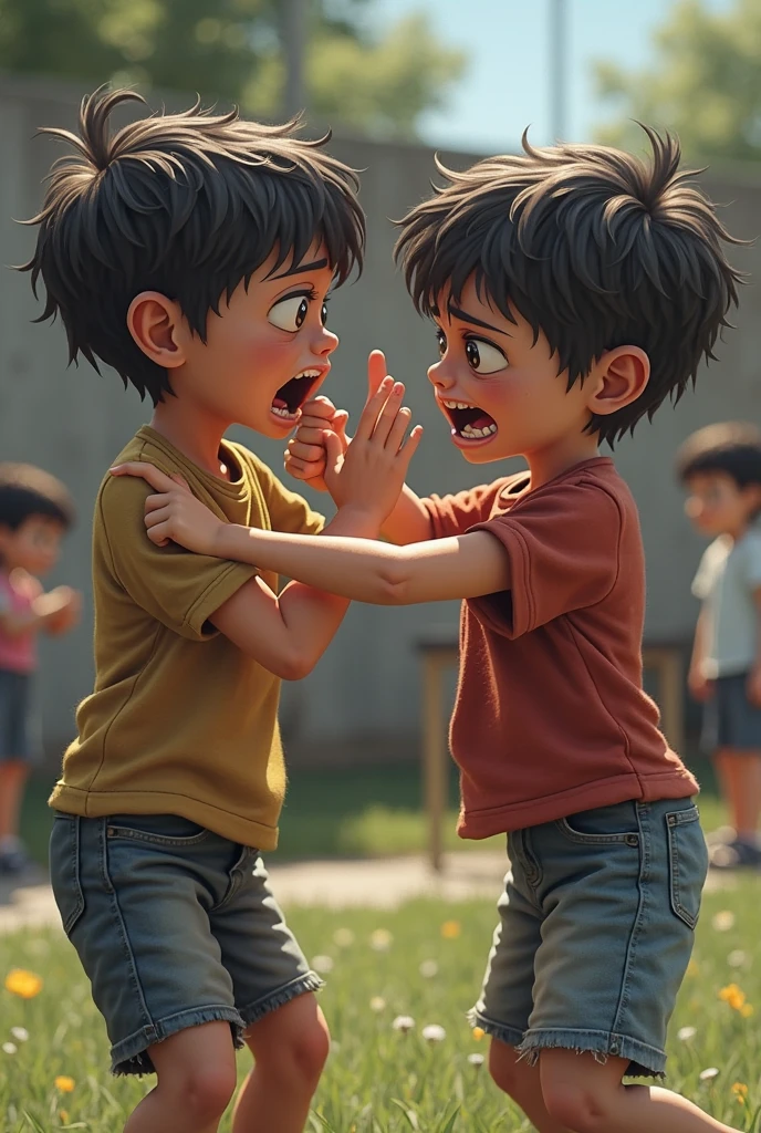 2 boy fighting