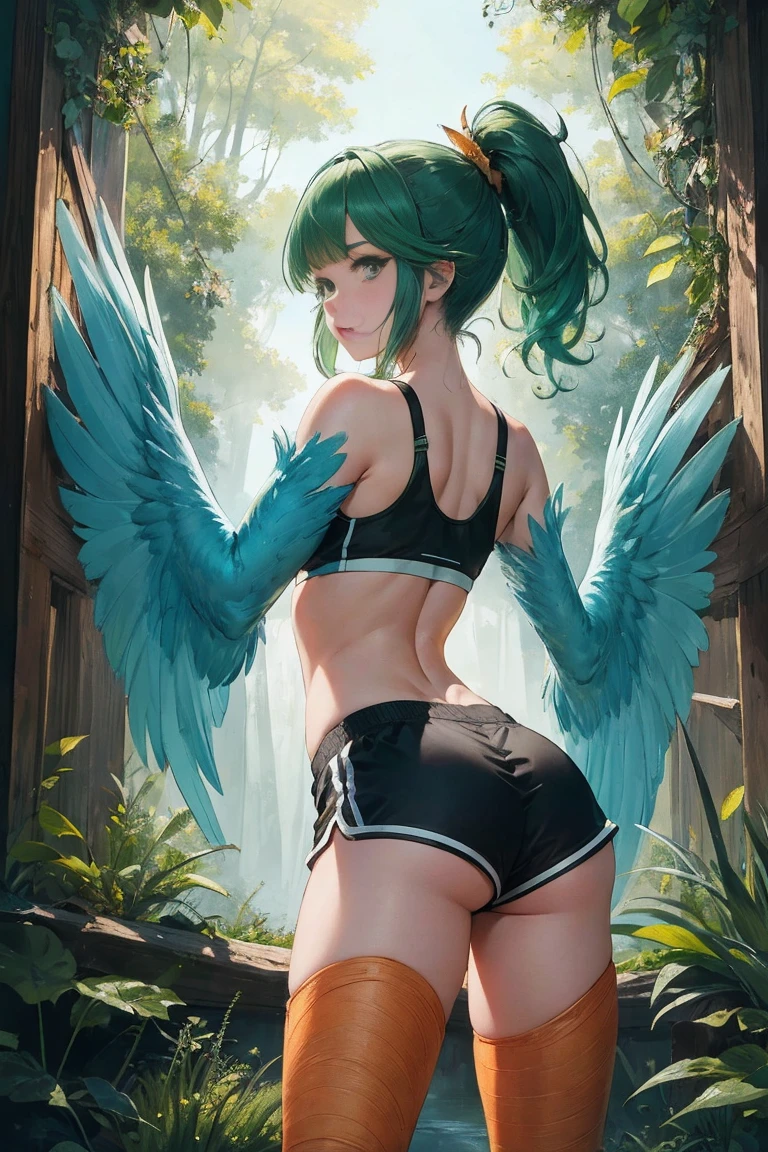 Elfgirl (Dynamic Angle:1.4), ((Pose de cuerpo entero:1.5), (De color:1.2), (fondo de pantalla extremadamente detallado de la unidad CG 16k:1.1), (Fuerza que elimina ruido: 1.45), (tObra maestra:1.37), ((Arte Oficial)), (De color:1.2), Todo el cuerpo es de color amarillo dorado, suspendido en el aire, sim, Big Wings, Dios Rayos, destellar, Luz brillante, ((Obra maestra)), ((La mejor calidad)), UHD, Galardonado