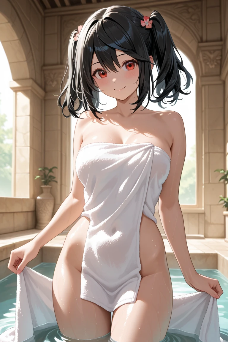 fullnude、a towel