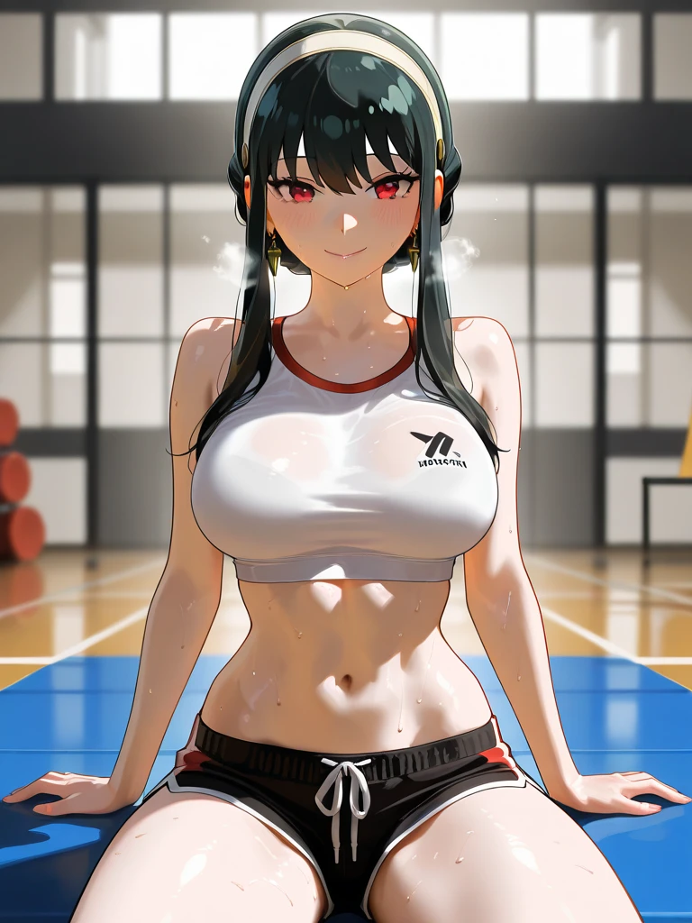 araffe woman in a white bikini posing on a pink mat, Yoshitomo Nara, reluvy5213, oppai, wearing white leotard, various pose, mayuri shiina, young gravure idol, young sensual gravure idol, realistic young gravure idol, young pretty gravure idol, japanese goddess
