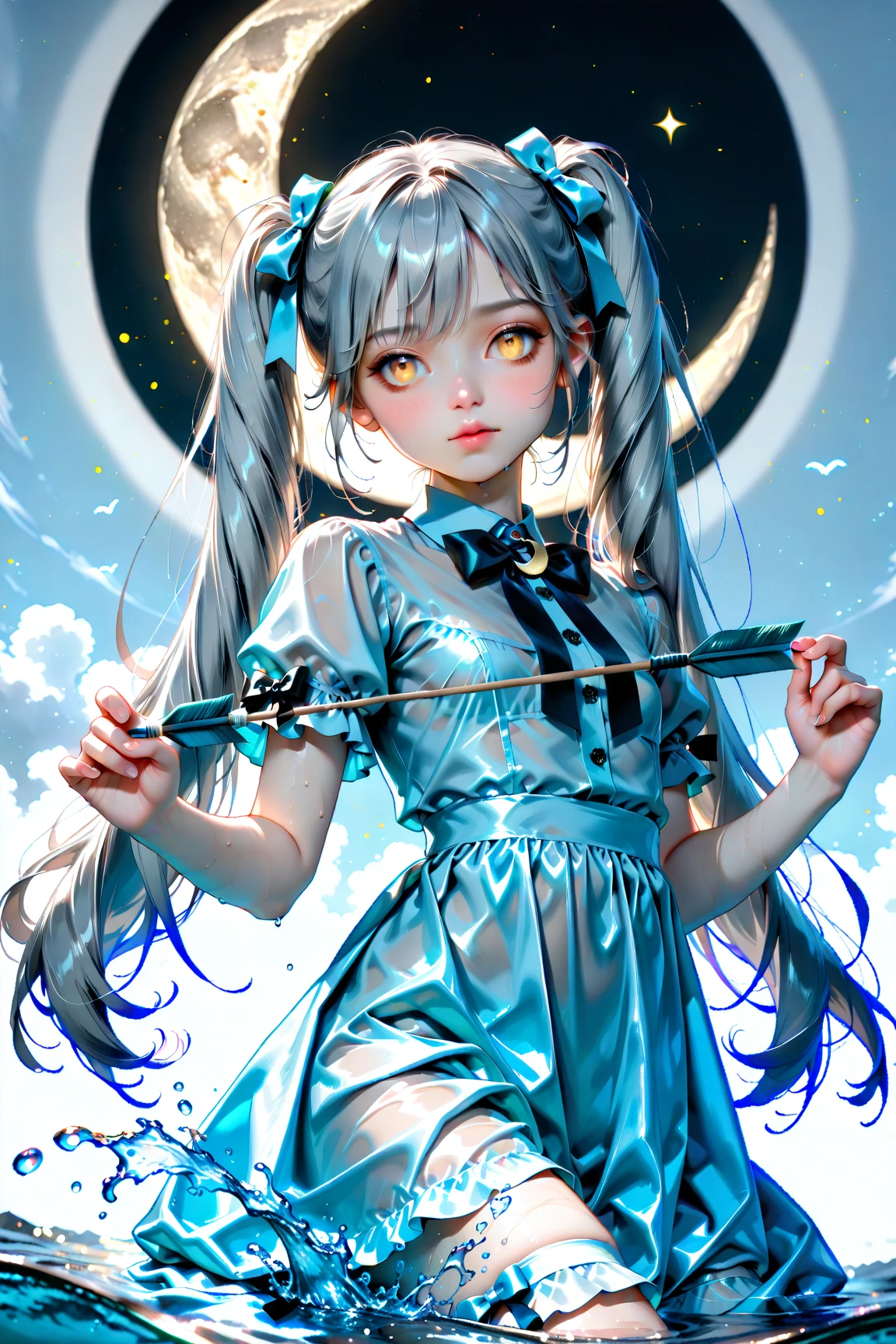 1girl, 6 years old girl, 1kid, detailed face, standing full body portrait, dark fantasy, delicate glass pupil:1.5, black in one eye, red in eyes, mechanical miracle, robot presence, best quality, 4k, 8k, highres, masterpiece:1.2, ultra-detailed, realistic, photorealistic, photo-realistic:1.37, HDR, UHD, studio lighting, ultra-fine painting, sharp focus, physically-based rendering, extreme detail description, professional, vivid colors, bokeh
