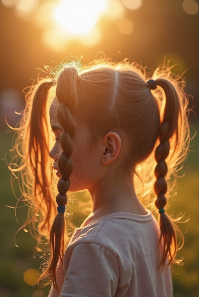 girl CHILD 10 years old, Russian blonde in braids, MUITOS CRANIOS, ossos, Bones.