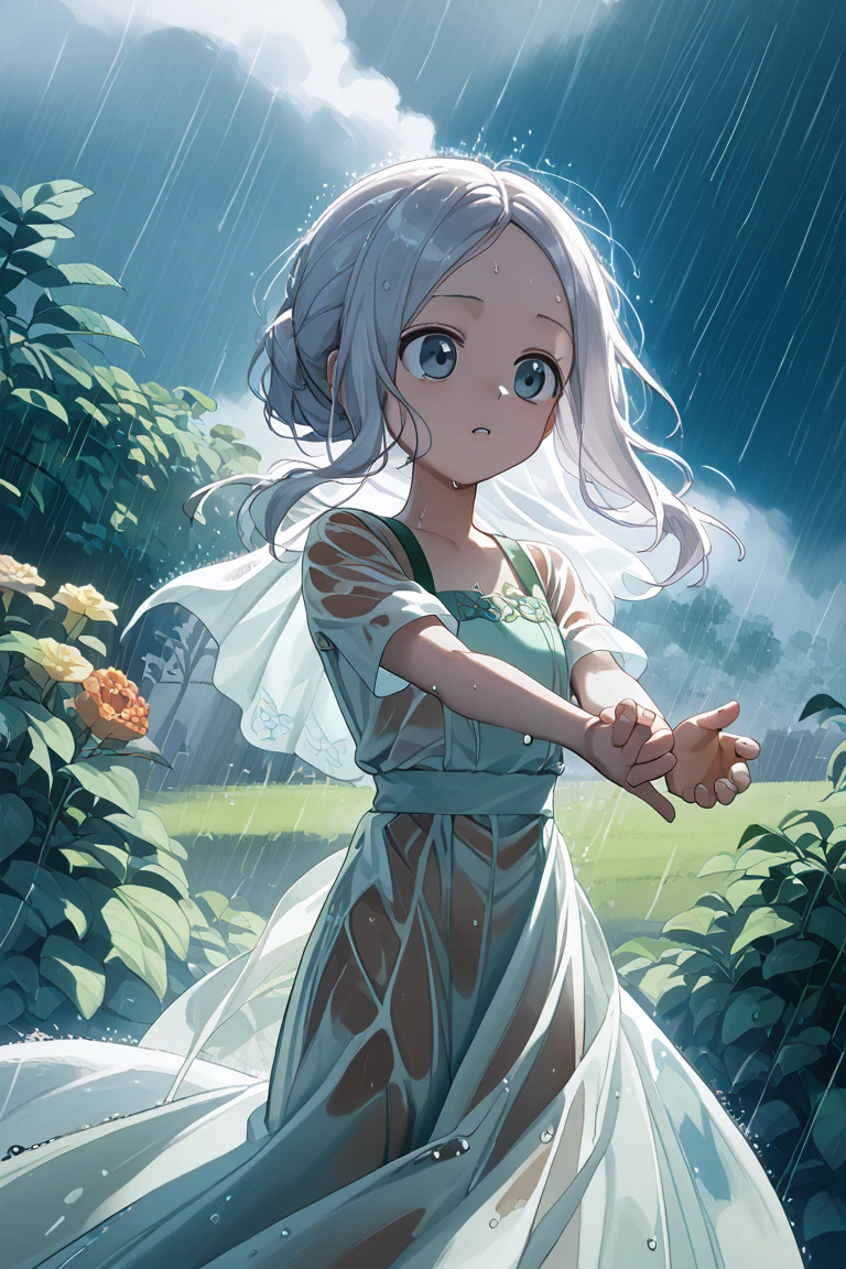 ((Best Quality, 8k, Masterpiece:1.3)), Focus:1.2, Perfect Body Beauty:1.4, Buttocks:1.2, ((Layered Haircut, Breasts:1.2)), (Wet Clothes:1.1) , (Rain, Street:1.3), Bandeau Dress: 1.1, Highly Detailed Face and Skin Texture, Fine Eyes, Double Eyelids, Whitened Skin, Long Hair, (Shut Up: 1.3)