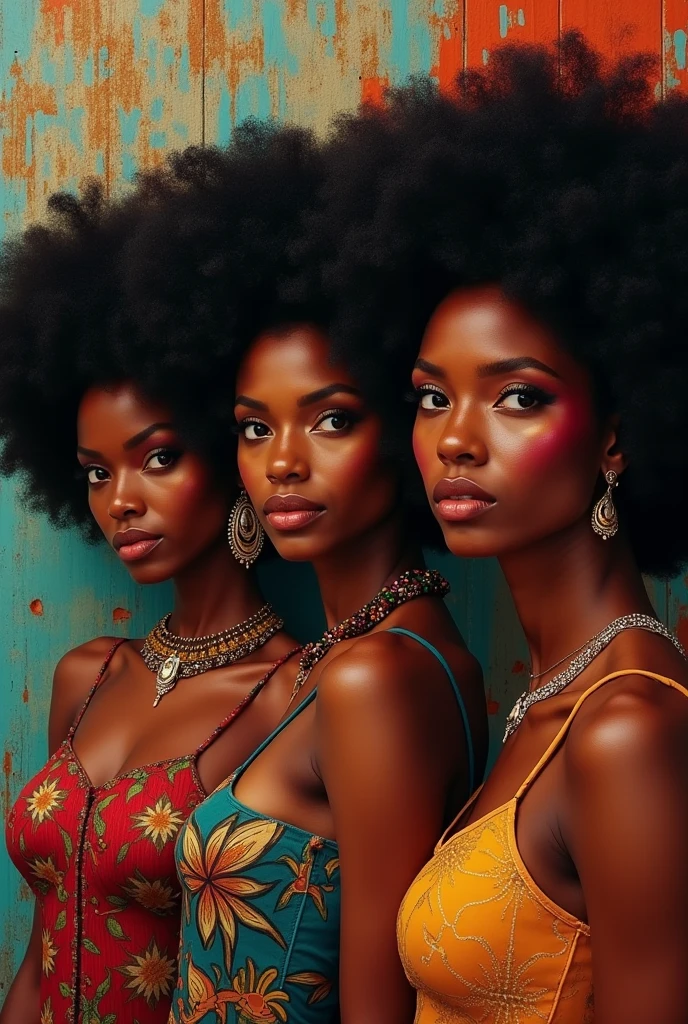 3 femme peau noire natsy,le regard vers nous