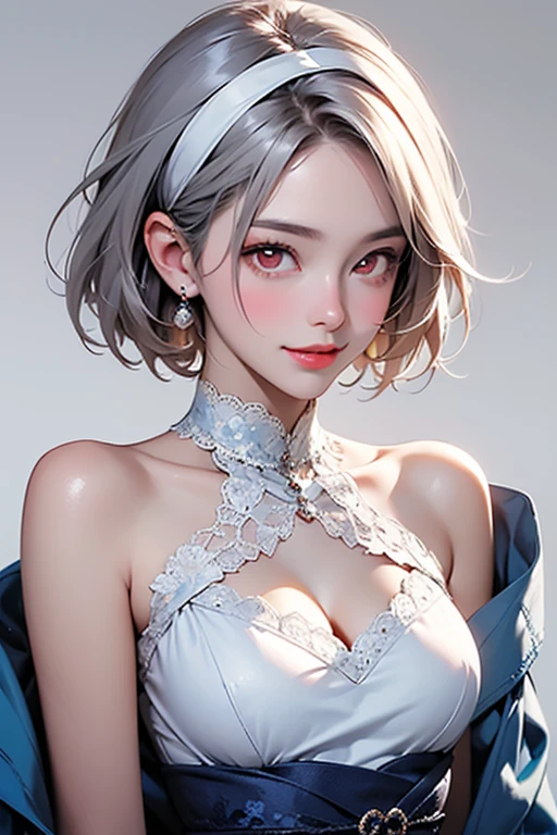 ((Highest quality, 16K, masterpiece: 1.3)), (beauty, big: 1.2, Slim Abs: 1.2), (Ultra detailed face, Highly detailed lips, Detailed eyes, double eyelid), (White see-through bikini), 1 female, Short bob woman, One mole on the right breast