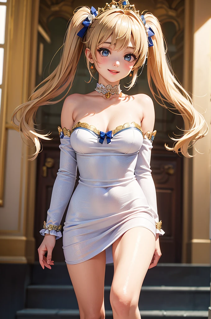 (best quality, 8K, masterpiece:1.3,beautiful girl), (Very detailed)Radiant Skin,(((Long hair,Blonde,Beautiful hair))),(Perfect anatomical structure, Anatomically correct, Very detailed肌),((blue eyes)),Silver shiny sequin dress,Sexy home from get off work,Open the door,Tired expression