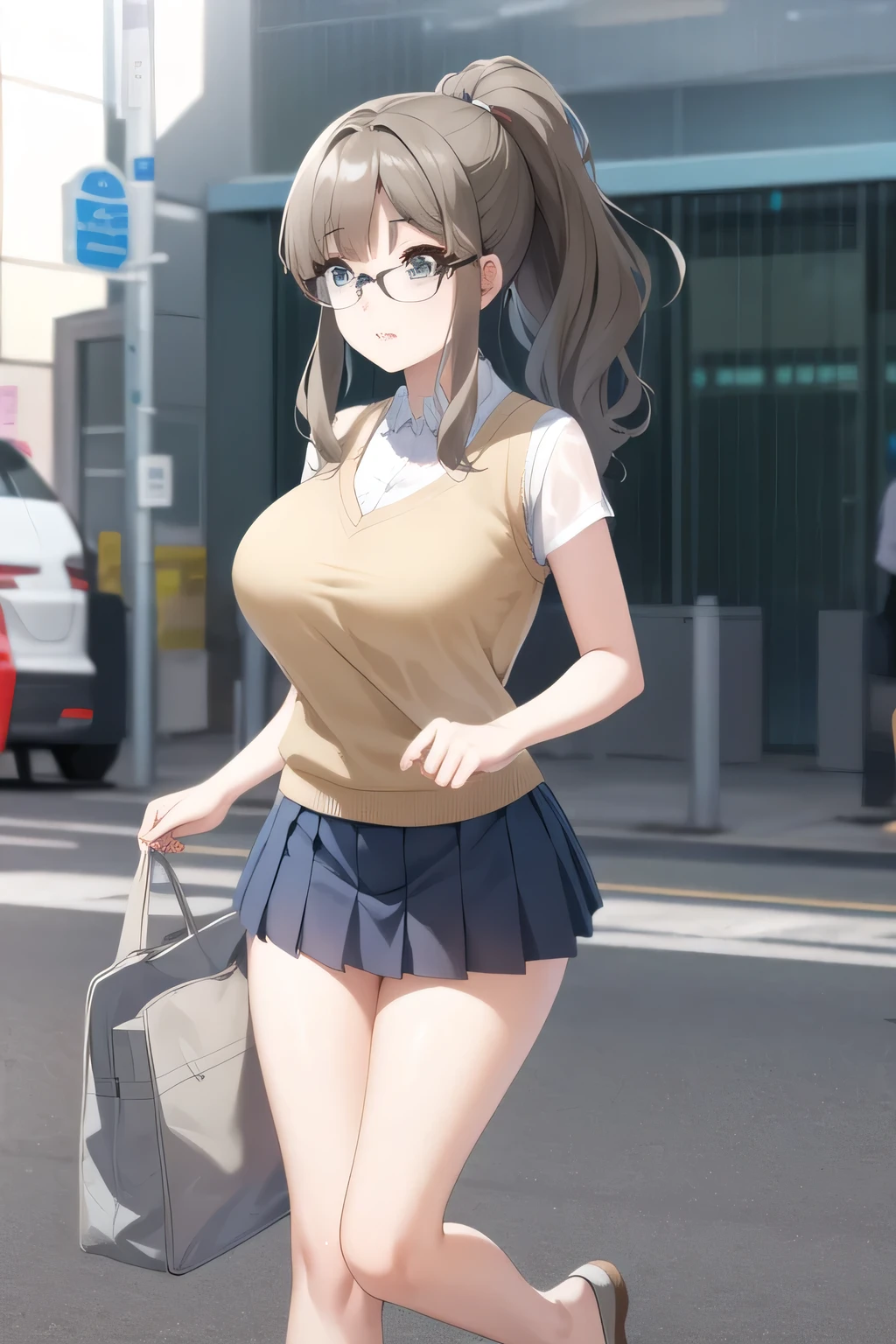 A woman with a lovely smile,ponytail hair to roll up clothes ,even with big breasts and a thin waist,Please draw his expression more delicately,Please give me glasses,Woman with long wavy hair ,Let's draw a more delicate expression,Accurate representation of hands and legs,only,Can you draw a full-color CG so you can see through?,long black hair,white hair band,,pleated miniskirtミニスカート,accurate hand and foot expressions,my nipples are sharp、、getting getting wet in the rain, It becomes transparent ,I definitely need that face,dark blue pleated skirt,Let's draw a more delicate expression,Walking Alone, city tour ,,(((She's an ordinary tourist))), ,(I definitely need that face。Let's draw Let's draw a more delicate expression),(sleeveless wool sweater),( pleated miniskirt,There are white panties next to his urinal),(One person is enough for that job , 巨大な胸を持つBig breastsを描いていただけますか {X} Can you draw an attractive 20-year-old woman jumping off her uniform, , Big breasts, thin waist , , ,巨大な胸を持つBig breastsを描いていただけますか,getting wet in the rain,Big breastsに描けますか,