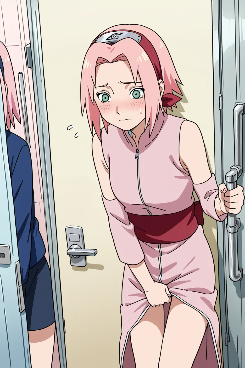 amazing quality,very aesthetic,absurdres,best quality,newest,masterpiece,4k resolution, absurdres, highres, detailed background,
<lora:smartphone_screen:1> smartphone screen, phone, pov gand,  <lora:Haruno_Sakura_il2:0.7> 1girl, haruno sakura, pink hair, green eyes,small breasts,from above,   <lora:Dogeza__Pony_XL:0.8> DOGEZA, CLOTHES REMOVED, BOWING, LOOKING AT VIEWER, wavy mouth, embarrassed, scaerd, outdoors, public indecency, nude, large areolae, puffy nipples, sagging breasts, pink pubic hair,