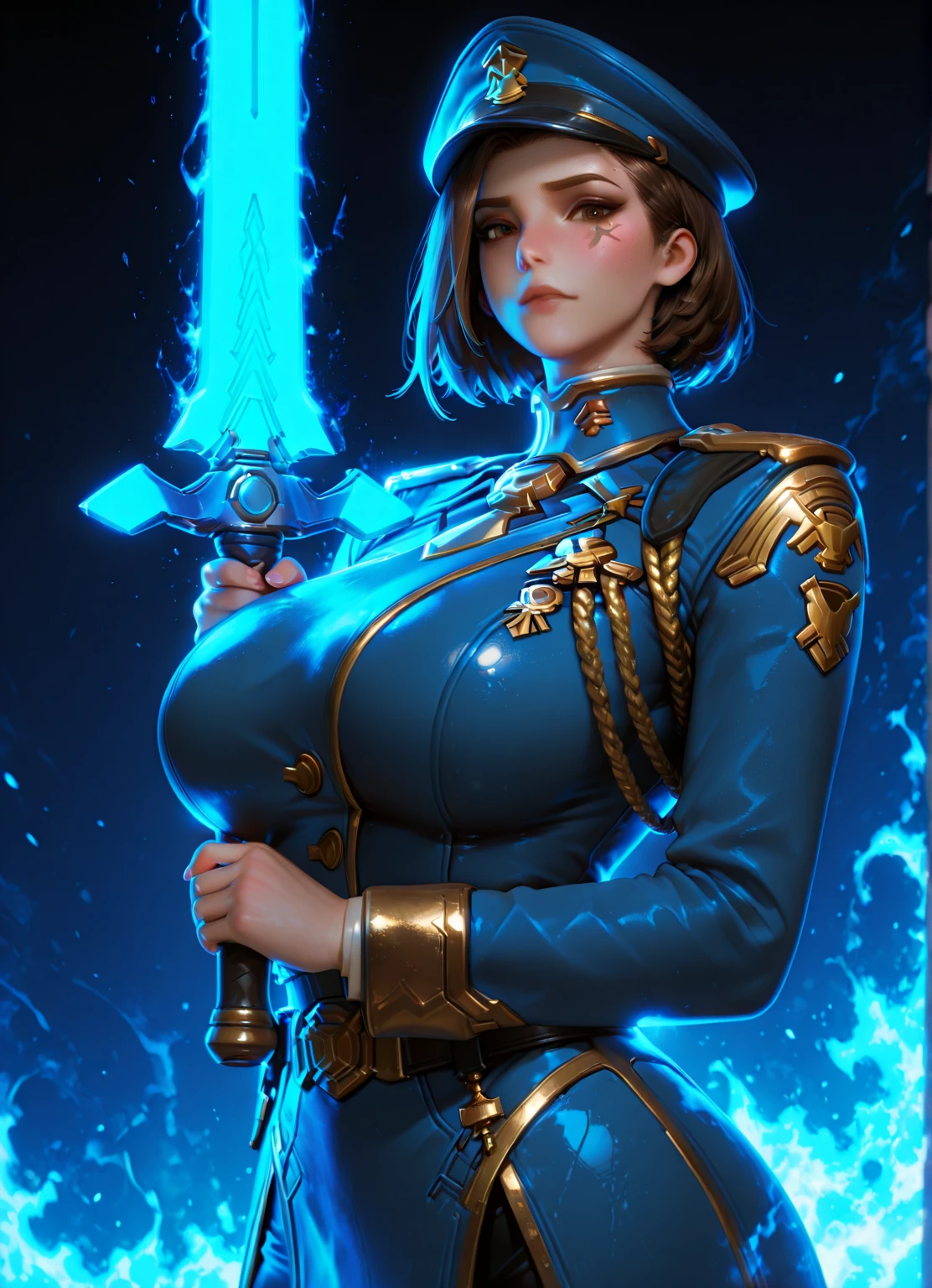 ((huge breasts)), abdominal muscles