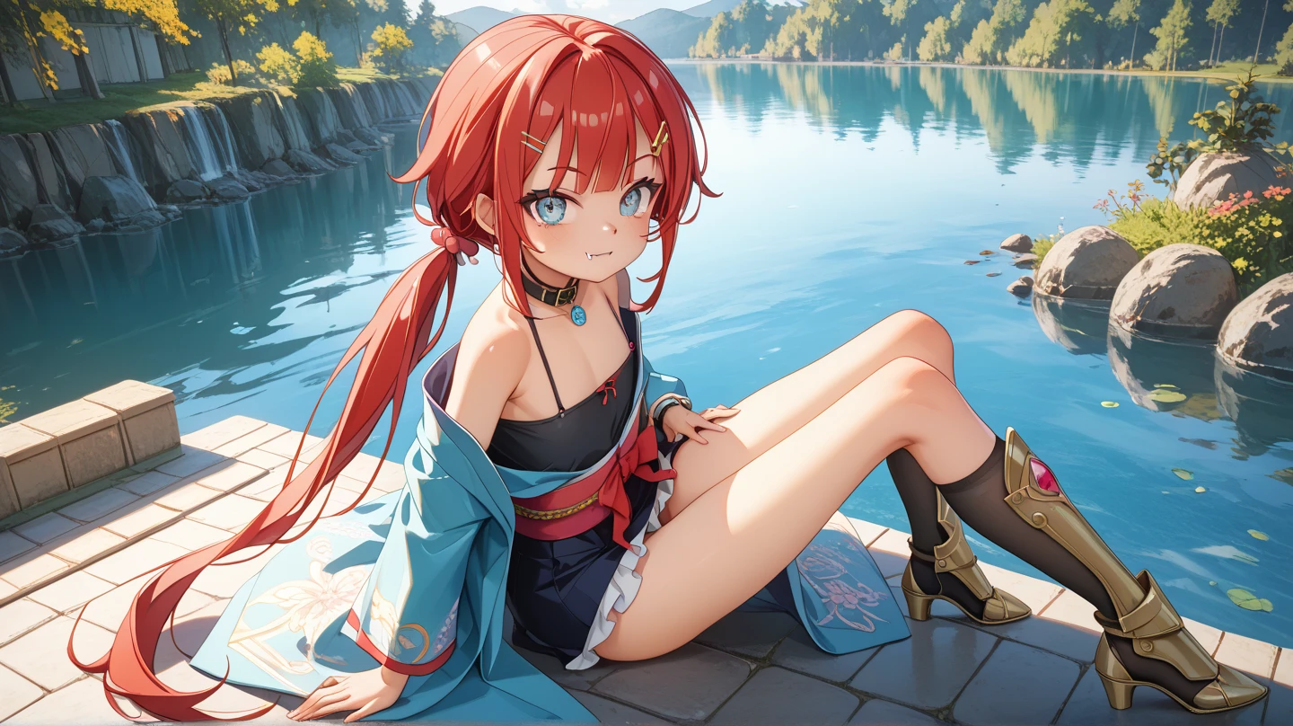 software, (masterpiece, ultra high resolution, highest quality:1.3), 1 girl,Maribel, redhead, hood, Long Green Dress, long sleeve, nature,,lace panties,pussy,pussy,My underwear is transparent,blush,sit with legs apart,open thighs,big breasts,Mushy white love juice dripping with a large amount of love juice,M-shaped spread legs