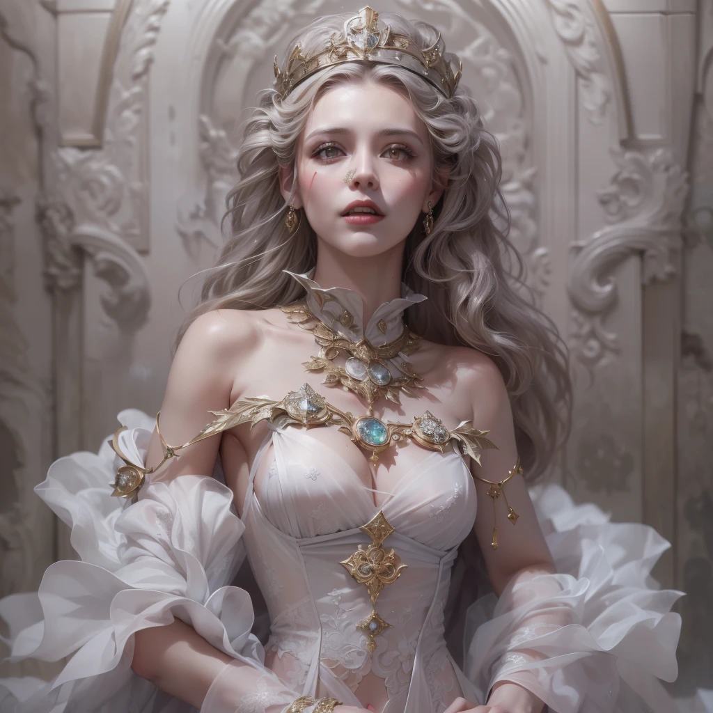 blonde woman with long hair and piercings posing for a photo, with white long hair, with long white hair, perfect white haired girl, ava max, tifa lockhart with white hair, pale porcelain white skin, anime girl in real life, with white hair, extremely light blonde hair, very light blonde hair, with long blonde hair, her hair is white