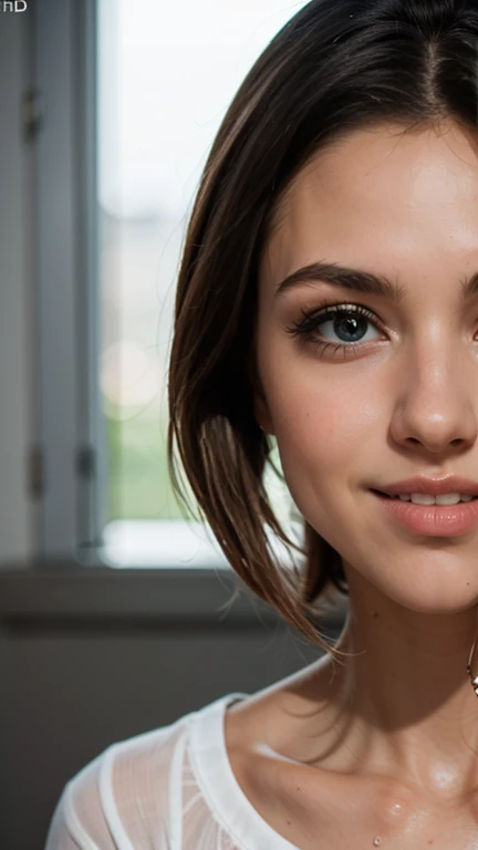 un gros plan d'une femme dans une chemise bleue et une culotte, regard sexy devant la caméra, Beau corps et visage, beau corps et visage détaillés, beauté à couper le souffle, fille sexy, corps sexy et chaud, pose sexy, cheveux bruns et corps parfait, very pose sexy, vêtements révélateurs, seins couverts et SFW, 18 ans, corps sexy, portrait sophie mudd