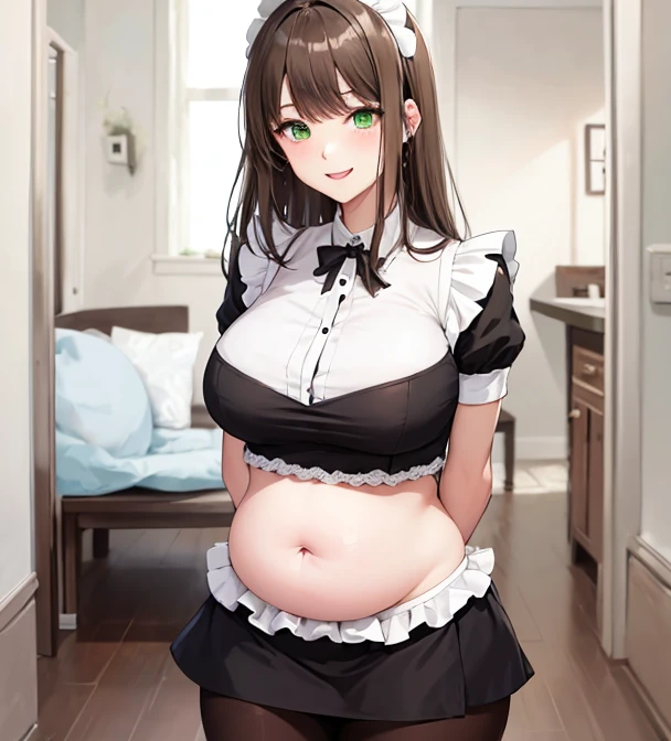 Hentai、High resolution、Shyness、Smile、A sense of guilt、A high school girl with huge breasts spreads her legs in a neat apartment、Shibuya Rin、Wearing an apron over her naked body、Perfect proportions、Cowboy Shot、Saggy super huge 、Fatty legs、Exposing shaved pussy、Clear eyes