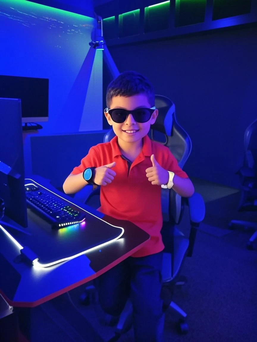 Image for YouTube channel for a 7-year-old  who wants to talk about gaming topics, 