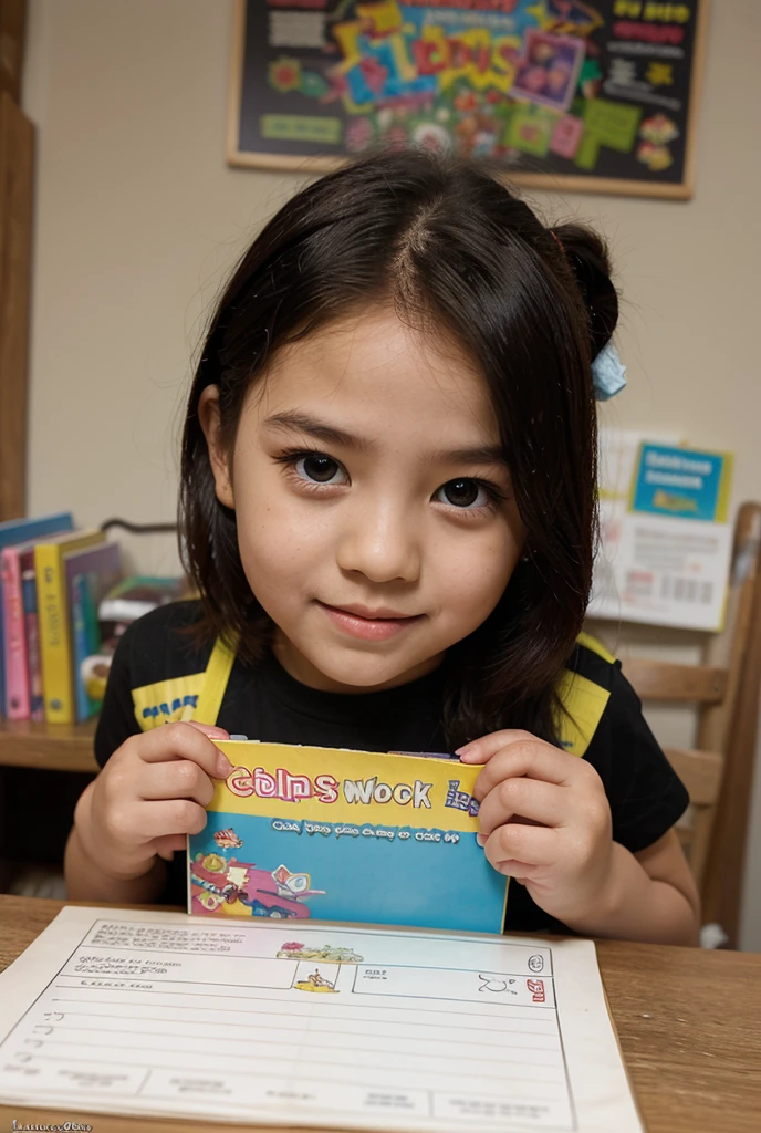 There was a little girl sitting on the sofa with a toothbrush, cute colorful adorable, Very cute and childlike, colorful pigtail, Cute young girl, katelynn mini cute style, cute cute, young and cute girl, Cute and lovely, Cute little girl, 2 years old, beautiful lovely, Colorful]”, Cute:2, Cartoon Cute