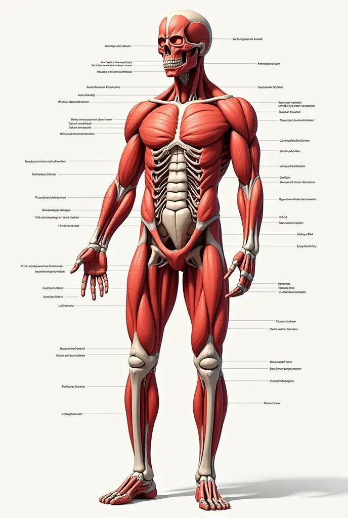 hyperealistic lateral section of a layerd like an onion human body made of skeleton, muscle detached from skeleton, skin detached from muscle, glossy textures, anatomy, DISASSEMBLY DIAGRAM <lora:yushuang:0.5>