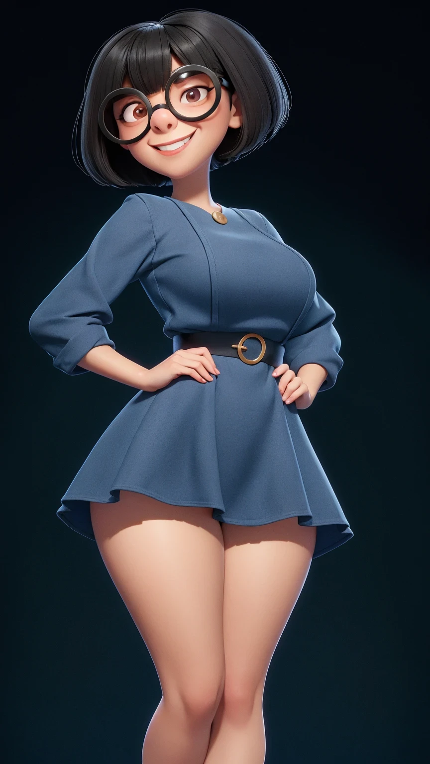 8K, (best quality:1.3), (masterpiece:1.3), (detailed:1.2), distinct image, (Cowboy shot), BREAK Solo, looking at viewer, Voluptuous body, Layered Cut Golden Auburn hairs, Mahogany eyes, Mesh Sleeve Bodycon Dress natural volumetric lighting, Artistic Background ((((standing upright))))