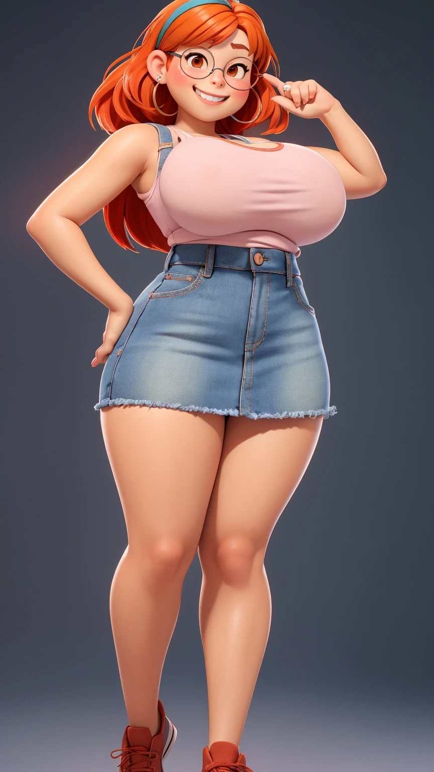 <lora:p3r3zstyle_v3:0.6> 1girl, red hair, ponytail, black top, red mini skirt, boots, as pvc figure, looking at viewer, perfect hands, big breast, wide hips, thick thighs, ultra realistic digital art, a 3D render, photorealism, clean scene, white background, shinny floor, white floor, circular stand, high detailed, masterpiece, <lora:Sexy-Figures:1>