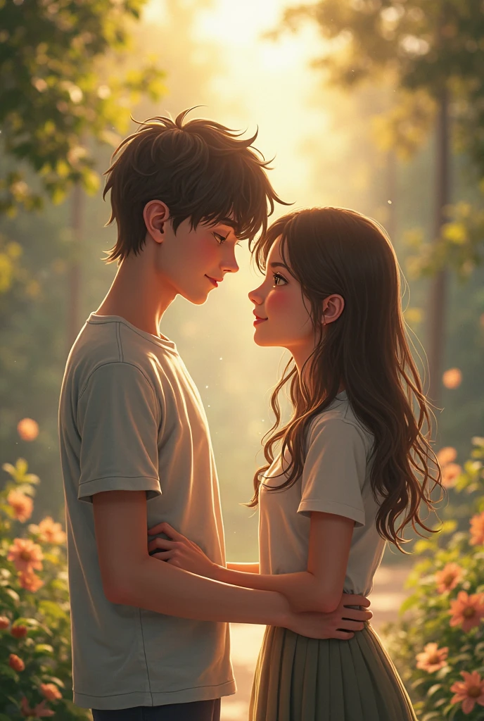 Teenage boyfriend and girlfriend