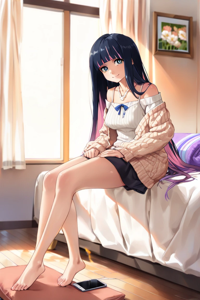 An unemployed girl who dropped out of elementary school who was confined to her room、Thick and soft puni puni thighs、lying in a sleeper in a bedridden state