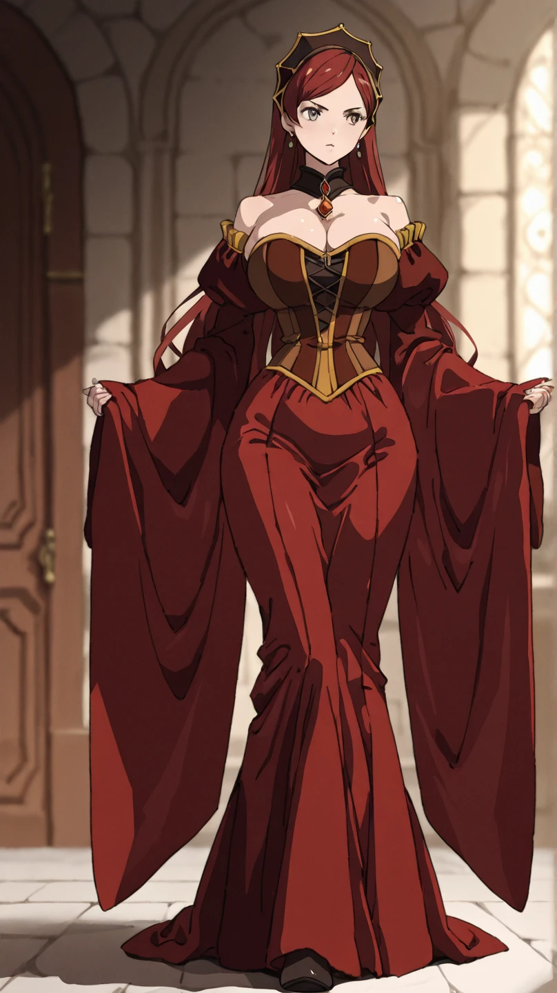((hilda)), <lora:mushoku tensei_v1:0.4>, perfect skin, red hairs, beautifull dress, horny face, (in garden) , extra detailed face, extra detailed, perfect hands <lora:GoodHands-beta2:1>, realistic photo, intricate details, (cinematic look), masterpiece, sharp focus, attractive, detailed eyes, detailed lips, goosebumps, detailed skin, dynamic angle, wind, by sports illustrated