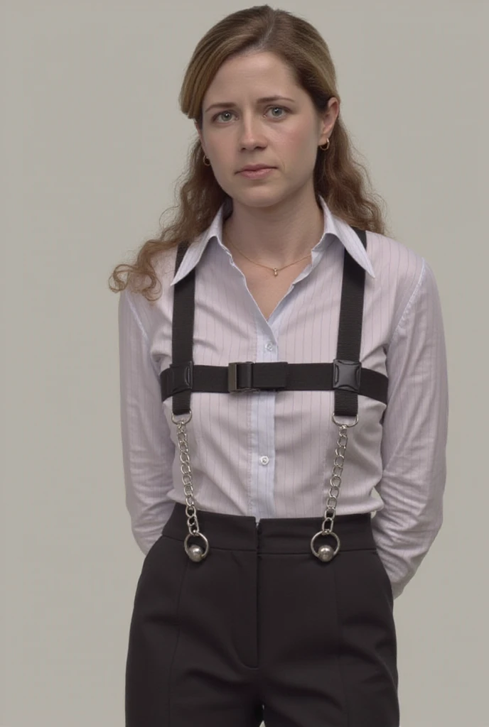 1lady standing, /(casual shirt/) (black pencil skirt:1.1) /(id card lanyard/), mature female, /(brown hair/) bangs, moaning, lips apart, blush, sexy, (masterpiece best quality:1.2) delicate illustration ultra-detailed BREAKER ballgag ,bondage (Shibari,hands tied behind back:1.5), (Shibari:1.21),Tied up(((Drooling)))(((The shirt is wet))(((Wet body)))(((On the street, many people look)))((((black sock)))