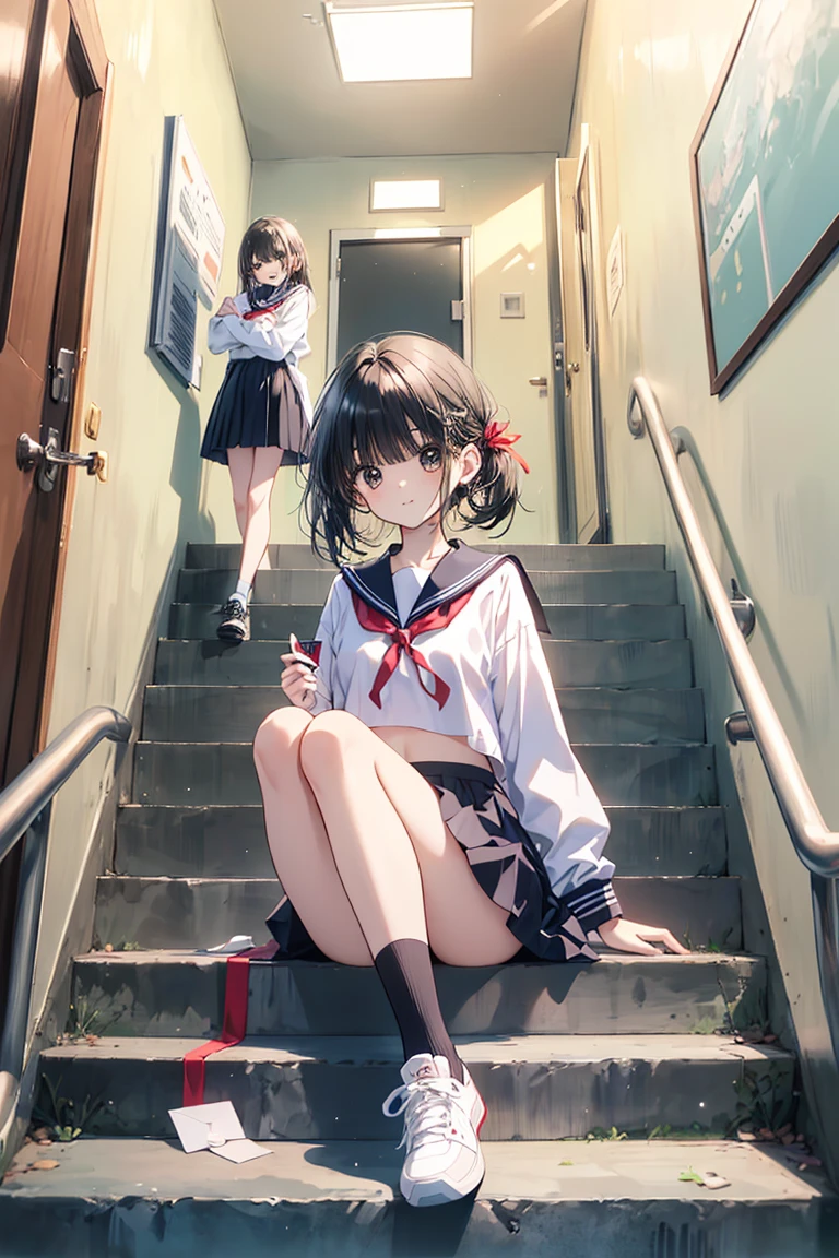 (((((Dildo on the floor:1.5, standing, spread legs:1.5, Point your knees outwards:1.5 ) behind head,spread legs, Push your hips forward,pussy juice , Voluptuous body, Slut、No pants, (Dildo on the floor, standing, spread,arms behind head, Point your knees outwards:1.5, Sweat,)))), Realistic composition, Doujinshi scene,, Big Thighs, Pleated skirt, White Shirt, Angry face, blush, from below
