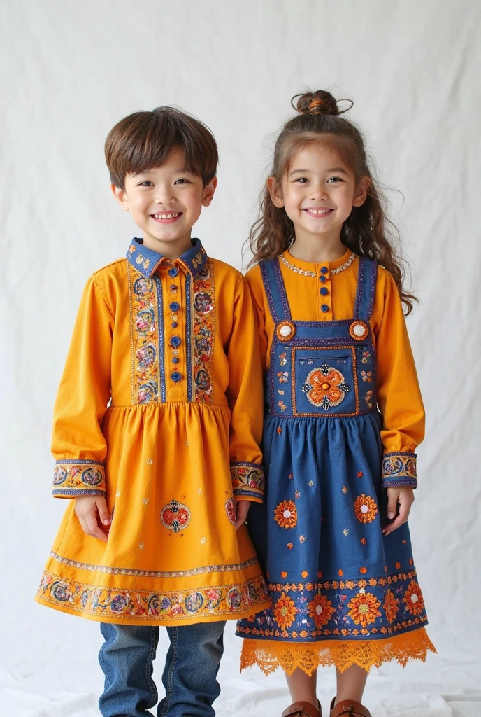 Children with typical costumes of June party ((((swidden)))