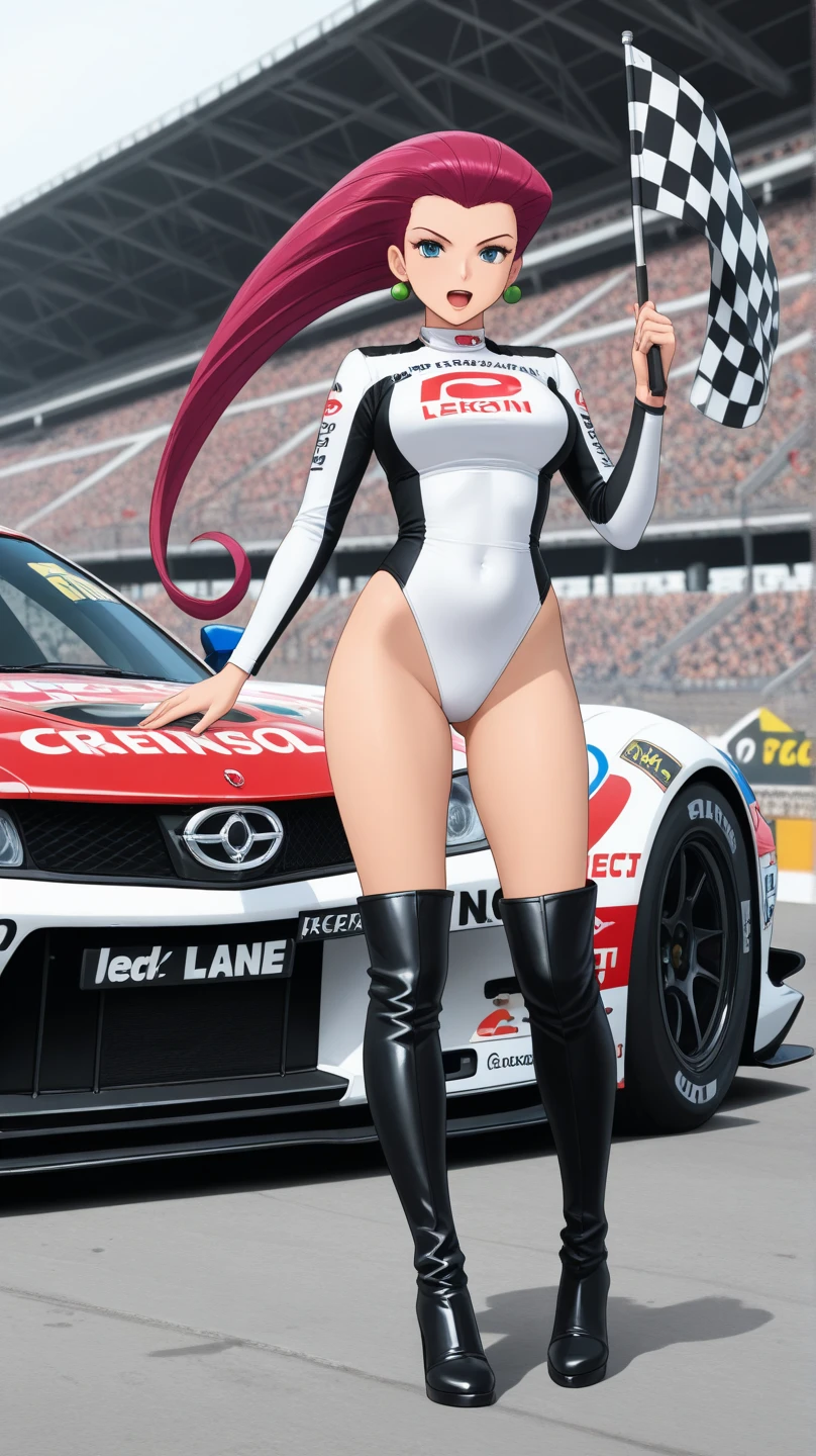 Inside the circuit, (Two Women),(Two high-legged race queens standing next to a racing car:1.5),(Same team leotard:1.5),(Colorful high-leg retards:1.3),(Wearing the same thing:1.5),tight:1.5, (Long Hair:1.3), I slicked my hair back..:1.5,rest(whole body:1.5),(Beautiful Eyes),(Pretty face),(Very detailedな顔:1.5),(Very detailedな女性の手:1.5),(Sunburn:1.3),(Puffy nipples),(Muscular:1.1),(Thick thighs:1.5),(Clear blue sky in the background:1.2),(((Blurred Background:1.5))),(Soft lighting:1.5),(Depth of written border:1.5),rest(((masterpiece:1.5),(Highest quality:1.5),(Very detailed:1.5),(High resolution:1.5),(practical:1.5),(practical:1.5))),4K, Victory smile,blush:1.1,camel toe,