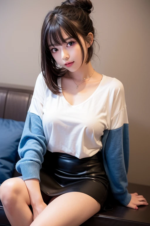 (masterpiece, highest quality、super dense skin、get used to it),1 girl, alone,Beautiful symmetrical face、 hyper realistic, realistic,realistic, light brown eyes stare at the viewer,Brunette short bob hair with highly detailed shiny hair:2、intense eye highlights), See-through brightly colored winter clothes,Lovely see-through costume full of charm、 lips,lip gloss, outdoors, Upper body、Big eyes、eyelash、{Huge|big|Hugeな|mega} chest:2, cleavage:2、(Big eyess short bob hair beautiful detailed eyes、Adds intense highlights to your eyes with eye-catching light、large full chest、look at the audience、she is very beautiful and cute、show me your ears、long neck:1.4、smile、Close your mouth and smilee、perfect anatomy、ideal body proportions、Please tilt your head slightly)、（Snow-covered tree-lined street in Norway in winter）、(she is a very cute and attractive woman)、portrait:2、perfect anatomy