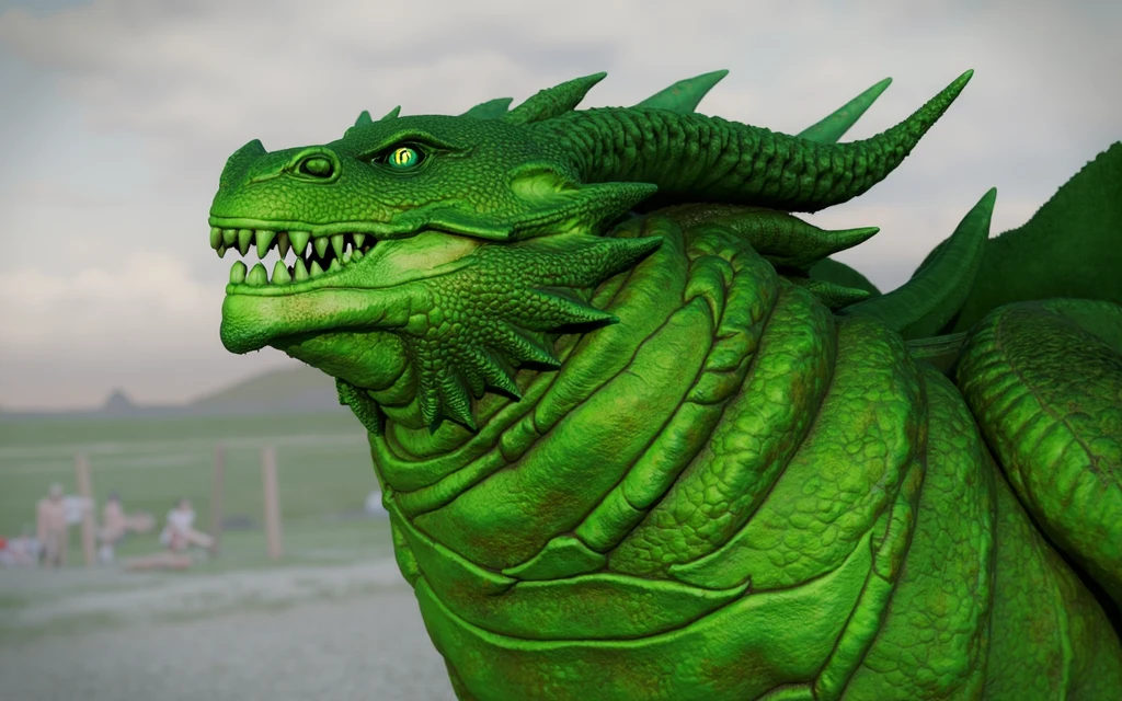 ((((A very obese emerald-colored dragon, dragon facing backwards, Emerald scales, feral, on all fours, tail up)))), Wild ferocious dragon, Spiky scales all over the body, A glittering silver mane, Very short legs, Screaming facial expression, Roaring dragon face, Backward body, Reptile Eyes, Longitudinal pupils, A body covered with a lot of fat, Abnormally obese head, A lot of fat on the neck, A belly so obese it covers the ground, Fat gap, Abdomen swollen enough to touch the ground, A huge, mountain-like swollen abdomen, Abnormally fat arms, Overweight and flabby legs, A body that seems to be crushed by a huge abdomen, A body that fills the screen, Rubble background, All fours pose, Wet scales all over the body, Soaking wet, ((((feral, rear view, duo, doggystyle, anal, from behind, standing, side view, hyper penis))))