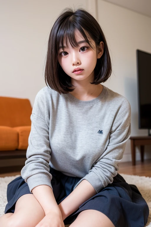 hight resolution、high-level image quality、in 8K、Real live-action、生a picturegraphy、top-quality、masterpiece、超hight resolution、生a picture、ren、Beautiful fece、masutepiece、((Obscene content))、For adults、charm of 、absurderes、((((Japan elementary school students))))、Japan Girl、((8years old))、((with round face))、((Tanuki face))、((Cute little face))、(((((Shy look)))))、de pele branca、((chubby figure))、Juvenile physique、Smaller chest、kne、 thighs thighs thighs thighs、(Anatomically correct)、独奏、fullllbody、Very nice、(((Children's Clothing:1.0) ))、 ((Pubic area))、(Mansuji)、((White panty))、Are sleeping、(Photorealsitic:1.37)、Photon mapping、Realistic、Radio City、Physically Based Rendering、depth of field rally background、a picture、(((a junior idol in Japan)))、Sparkling eyes、shiny lip、too bright natural light、The Bright Sun、Too bright sunlight、(((((8years old)))))、(((Pubic area)))、(Mansuji)、Children's Clothing, Children's Clothing、to stand、Open your legs、Open your crotch、Only one person,Short hairstyles、Short-cut hair、(inside in room),Alone,(Undressing)、Show each other、Open your legs、Open your crotch、Only one person、(((Red tartan check skirt)))、(((Black turtleneck sweater))),Only one person,Short hairstyles、Short-cut hair、(A room in a western-style hotel)、NSFW