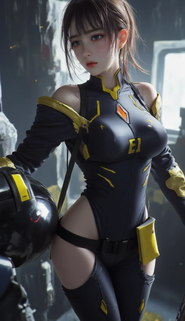 Tracer de overwatch (huge tits), Haut du corps, abdos, bikini comme s'ils n'existaient pas, deserted beach, gros seins, gigantesque seins, 4K ultra UHD, mains parfaites, cing doigts, yeux parfaits, bikini dentelle rouge
