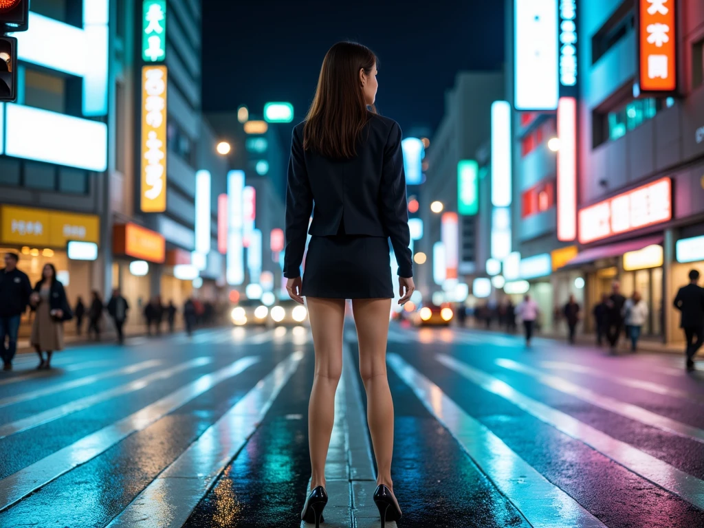 TopQuality 8K UltraDetailed Masterpiece(ProfessionalPHOTO:1.37), ExtremelyDetailed(Business Ladies), Gigantic Cleavage, Detailed (Delicate Closing textures), Undressing ((Wearing Skirt and pull down panties:1.28)) ((panty pull)) Undressing, Dusk {((Shibuya Scramble Crossing)) | Large Screen | Unbuttoned White Shirt | Blood Stained (white panties) | Red Shoes}, (Acutance:0.8)(Luminism:1.2), Blurrd Colorful Lights, Starry Particles ,
