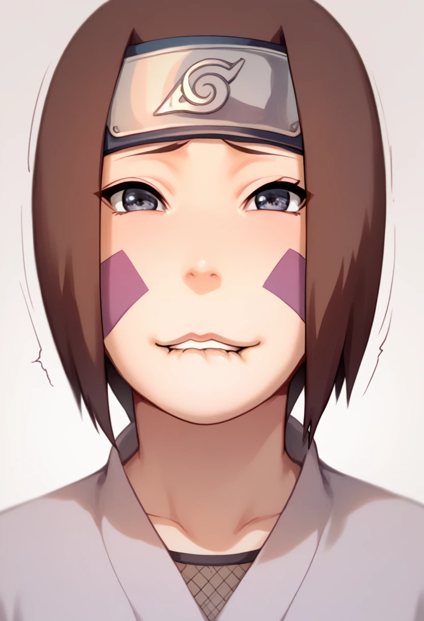1girl, Nohara rin, brown hair, short hair, brown eyes, naked, forehead protector, bike shorts, shorts,
full body, looking at viewer, solo, simple background, white background. 1boy, penis, fellatio, oral sex, sucking, closed eyes, shy face, embarassed, cum in mouth, cum over face,