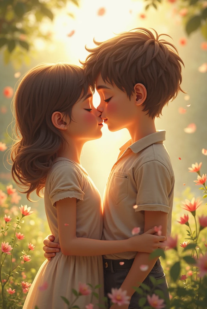 Boy and girl are huging each other very deeply.