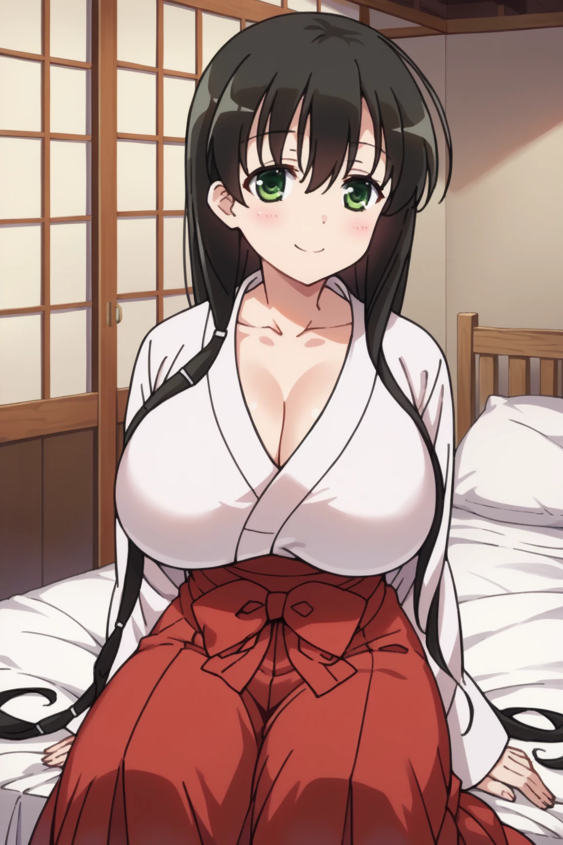 (A superb exquisite haruhi suzumiya), (haruhi suzumiya:1.5), brown eyes, brown hair, natural straight hair, hairband, ribbon, straight bangs, solo, nature, extremely delicate, straight facial features, peerless beautiful girl, soft, (sensual face), ((ecchi face)), dreamy quality, exaggerated facial features, solid color, delicate face, bright lips, slender waist, soft curves, super fine, 4k, natural moving, Ultra high resolution, (masterpiece:1.2, best quality), (finely detailed beautiful eyes: 1.2), (beautiful detailed face), sexy nude model, sexy pose, (large chest), (Perfect Body Proportions), (bedroom), Mekosuji, Spread your legs a little and show off your crotch,