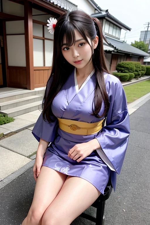 Sadako has a unique atmosphere that exudes creepiness and horror。Sadako、Seductive smile:1.5,Long black hair that hides eyes 1.5,Detailed yukata、The exterior is eerie and attractive、Attractive flat chest 1.5,is standing,Flat chest with sexy and bewitching standing legs.Spread, Sweaty crotch Wet crotch Touched hair,Wet wet crotch seductive angle, Right arm and leg, Right position、Delicate, masutepiece, Beautiful detailed girl, colourfull, Finely detailed,Detailed lips, Intricate details, (1 woman:1.5), (a gorgeous beautiful 30 age years old sexy korean woman:1.1),,(Detailed yukata+See-through silhouette, Wedge Heel:1.3), Look up solo,viewer, Tall lady, ,Happy smile, slim legs, skinny, Thigh_the gap, Model Girl,Asian_Street, Asian traditional house ,The girl is elegant (50mm Sigma f/1.4 ZEISS lens, F1.4, 1/800s, ISO 100, fotograpy:1.1)(Photorealistic:1.1), Lens Flare, Choker