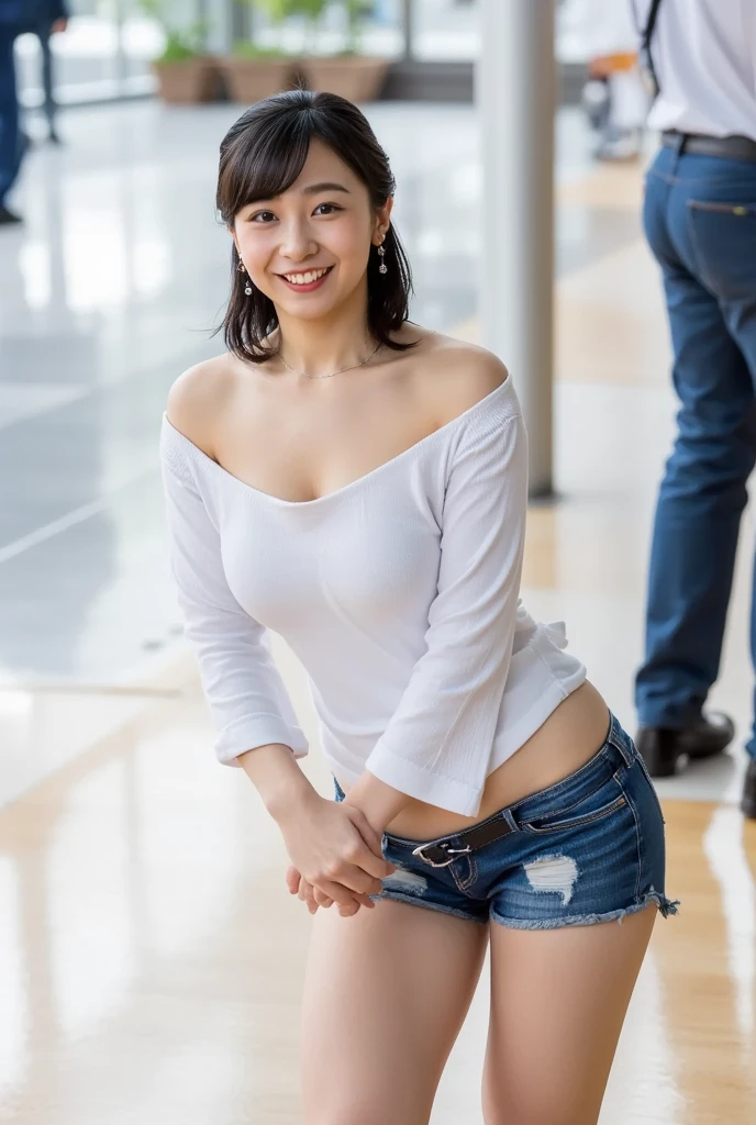 ((The most beautiful woman in the world:1.5))((Costumes that change every time:1.5))((Always wear underwear:1.6))((best qualtiy, 8K, tmasterpiece:1.3)), sharp:1.2, Perfect figure beautiful woman:1.4, Slim abs:1.2, ((Beautiful hairstyles, huge udder:1.2)), (Costumes that change every time:1.5),(In the street:1.5),(((Pull up your skirt, With their own hands.:1.5))),Highly detailed facial and skin texture,A detailed eye,二重まぶた,A sideways glance at the camera,(((Change the color of underwear in one image))),((A sweet smile:1.4)),((The woman in the back is wearing a skirt:1.4))((sometimes、She shows her breasts))