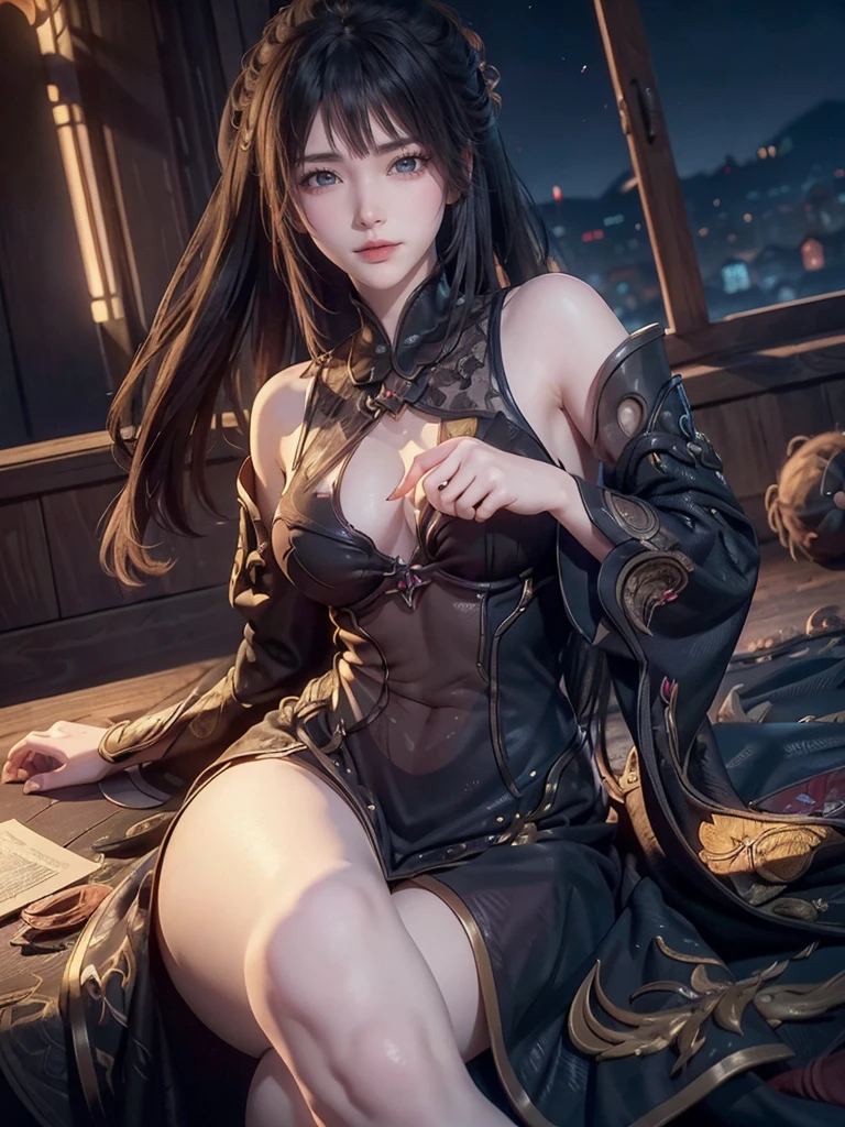((masterpiece, best quality)), Delicate face, Character Design Sheet,Whole body love, Rich in details, Multiple poses and expressions, Very detailed, depth, Many parts,beautiful girl,Light,发Light,Red and Gold,Phoenix decoration,gauze,Lace,Lace连裤袜,High heel