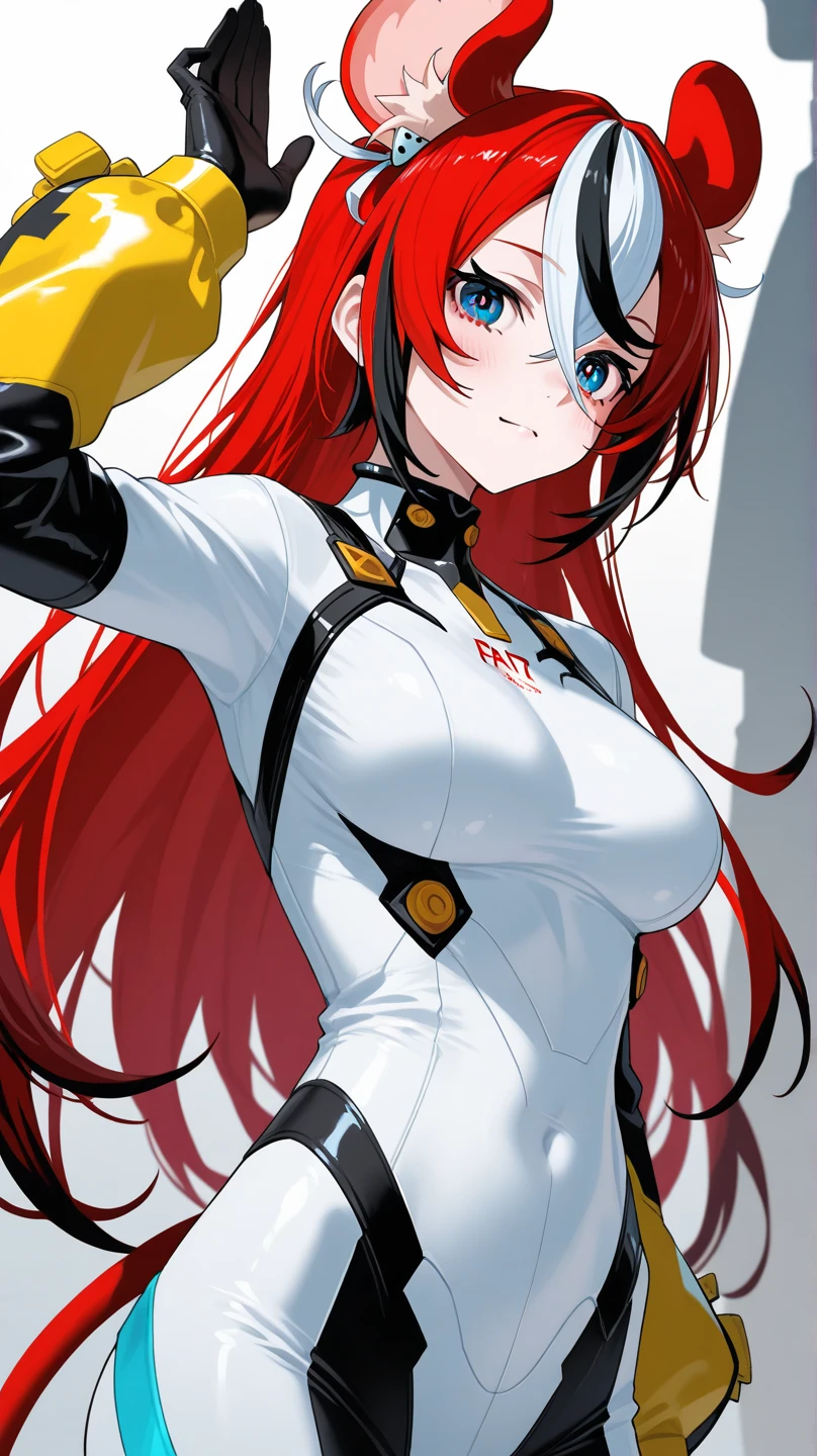 (Overhead view),dynamic angle,ultra-detailed, illustration, close-up, straight on, 1girl, 
 ((souryuu asuka langley, interface headset, red bodysuit:1.4, blonde)),Her eyes shone like dreamy stars,(glowing eyes:1.233),(beautiful and detailed eyes:1.1),(expressionless,closed mouth),(standing), 
(mechanic room with toolsand spaceship windowin a white SPACESHIP),
(night:1.2),dreamy, [[delicate fingers and hands:0.55]::0.85],(detail fingers),